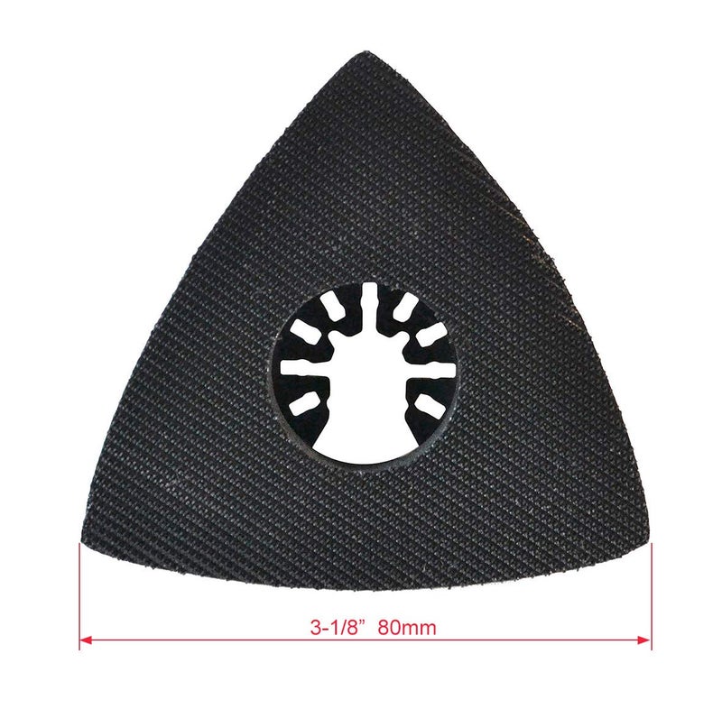 actomaster 3-1/8" Triangle Sanding Pad with 30 Pcs Sandpaper 80/120/240 for Oscillating Tool Multitool - Image 3
